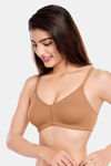 Juliet Double Layered Non-Wired Full Coverage T-Shirt Bra - Coffee Brown — thumbnail 4
